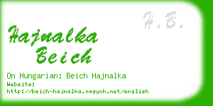 hajnalka beich business card